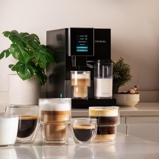 Cecotec Machine à Café Superautomatique Cremmaet Compactccino Black Rose, 19 bars, Réservoir à lait, Système Thermoblock, 5 niveaux de mouture, Réservoir à café 150g - Image 26
