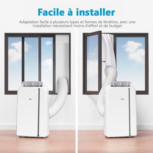 MIDEA Climatiseur PortaSplit Mobile Silencieux 4-in-1| 12000 BTU | Chauffage et Climatisation Portable Prêt à Poser 3,5kW- Clim Mobile avec rafra?chisseur, déshumidificateur, chauffage,ventilateur - Image 24