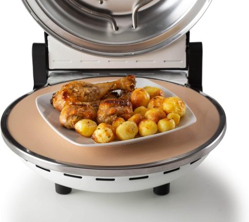 Ariete Pizza Oven 918, Pizza 4 Minutes, 5 Cooking Levels, Refractory Plate for Heating, Wooden Blades Included, Maximum Temperature 400°C, 1200W, White - Image 9
