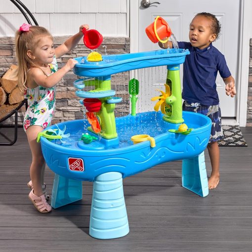 Step2 Rain Shower Splash Table d'eau avec 13 Accessoires - Bleu & Vert | Table Jeux d'eau | Table d’activité pour Le Jardin, Table Activité Eau | Table d'eau Extérieur - Image 26