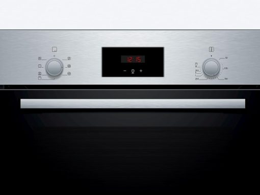 Bosch HBF133BR0 Série 2 - Four encastrable - 60 x 60 cm - Accessoire de nettoyage EcoClean Direct - Cuisson Air chaud 3D sur 3 niveaux en même temps - écran LED - Chauffage rapide - Sécurité enfant - Image 2