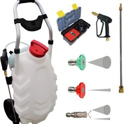 FORUM EQUIPEMENT - Pulvérisateur électrique Pro Sprayer III 30L – Pulvérisateur électrique Toiture Longue Portée à Batterie Rechargeable, Débit 240 L/H, Tuyau 8m - 2 Batteries