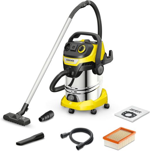 K?rcher Aspirateur Eau et Poussières WD 6 P S V-30/6/22/T, Prise de Courant, Filtre Plissé Plat, Fonction de Nettoyage, 1300 W, Cuve : 30 l et Bouchon de Vidange, Tube d'Aspiration : 2,2 m - Image 2