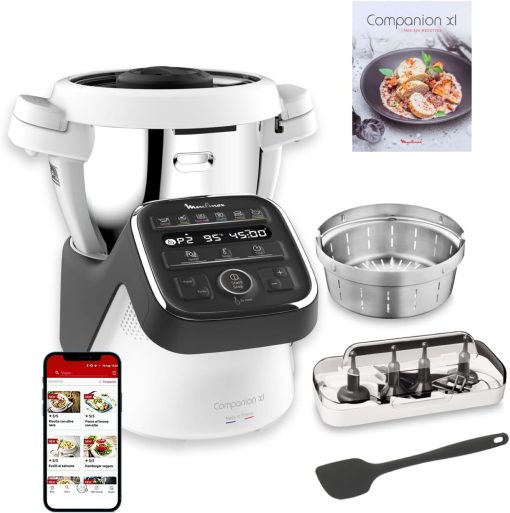MOULINEX COMPANION XL Multifunctional Robot Cooker Bowl 4.5L 12 Programs Auto Soups Gazpacho Kitchen Robot Mixer Chopper Kneader 1550W HF80CB10