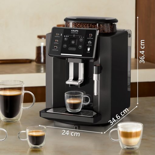 Krups Sensation C50, Machine à café grains, machine expresso, 5 boissons accès direct, Interface tactile, Facile à utiliser, Nettoyage automatique, Buse vapeur Cappuccino, Fabriqué en France EA910810 - Image 23