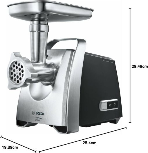 Bosch ProPower MFW67440 Hachoir à viande polyvalent – Jusqu'à 3,5 kilos de viande par minute – Puissance de 700 W, Noir - Image 27