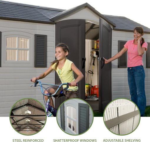 Lifetime Abri de Jardin Tan 132,7 x 204,4 x 227,9 cm - Image 59