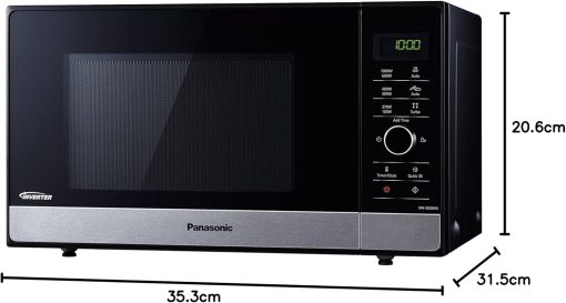 Panasonic NN-GD38HSSUG Four Micro-ondes Inverter et Grill avec Plateau Tournant, 23 Litres, Acier Inoxydable, 1000 W, Grill 1000 W, 17 Programmes Automatiques, Grille Métallique, Noir - Image 18