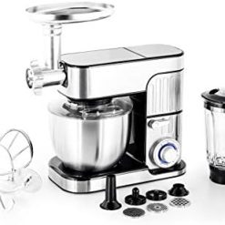 Antara Pro KitchenCook Stainless Steel Mixer with Mincer 5.5 L Grey