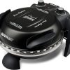 G3 Ferrari G10006 Pizza Express Delizia, 1200 W Pizza Oven, Adjustable Thermostat up to 400°C, Cooks Tasty Pizza in 5 Minutes, Double Resistance, Recipe Book and Spatulas Included - Black