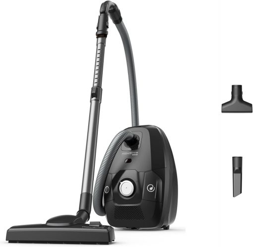 Rowenta Green Force Max Silence Vacuum Cleaner with Bag, 900 W Max, High Filtration, Quiet, Eco-Responsible, Made in France, Black/Aluminium RO6136EA - Image 4