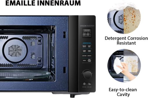 Toshiba Micro-Ondes 3-en-1 23L MW2-AG23PF(BK), Micro-ondes sur Pied avec Fonction Grill & Combi, Grill 900W/1000W, Fonction ECO, Plateau Tournant avec Mémoire de Position, Noir - Image 15