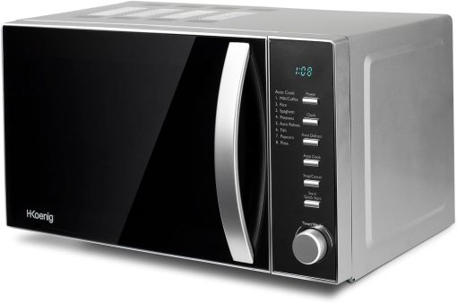 H.Koenig Micro-Ondes Four Grill 2 en 1 VIO9, 25L, Plateau tournant 27cm, 10 modes de cuisson jusqu’à 1000W, Décongélation, Cuisson combinée, écran LCD [Classe énergétique A+] - Image 25
