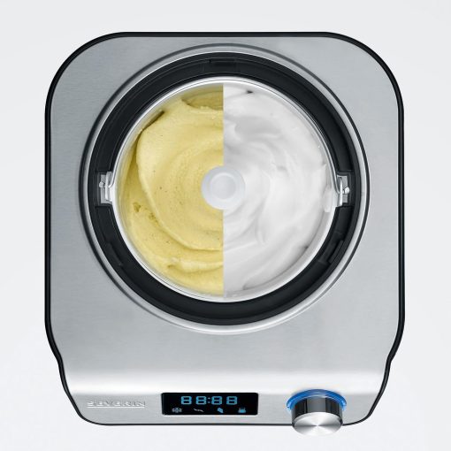 SEVERIN 2-in-1 Ice Cream Maker Compact 135 W, Electric Ice Cream Maker and Yogurt Maker with 1.2 L Capacity, Ice Maker with Recipe Book, Black, EZ 7407 - Image 12