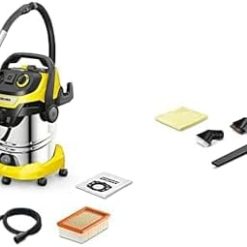 K?rcher Aspirateur Eau et Poussières WD 6 P S V-30/6/22/T, Prise de Courant, Filtre Plissé Plat, Fonction de Nettoyage, 1300 W, Cuve : 30 l et Bouchon de Vidange, Tube d'Aspiration : 2,2 m