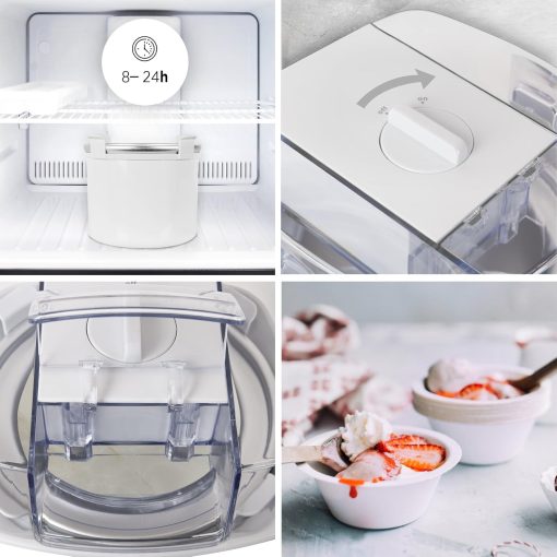 Duronic IM540 Electric Ice Cream Maker 1.5 Litre Stainless Steel Removable Bowl Turbine Ideal for Creating Ice Cream Sorbets Frozen Yogurt Ice Cream and Homemade Desserts - Image 4