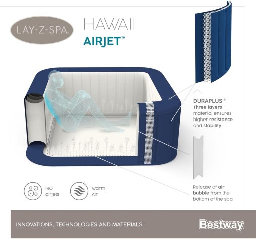 Spa gonflable rond BESTWAY Lay-Z-Spa? Miami Airjet? 2 - 4 personnes - Image 71