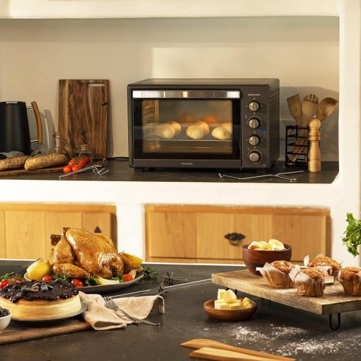 Cecotec Bake&Toast 4600 White Gyro Table Convection Oven 46 Liter, 2000 W, Interior Light, 12 Functions, Temperature up to 230o, Double Glazed Door, Includes Spit - Image 10