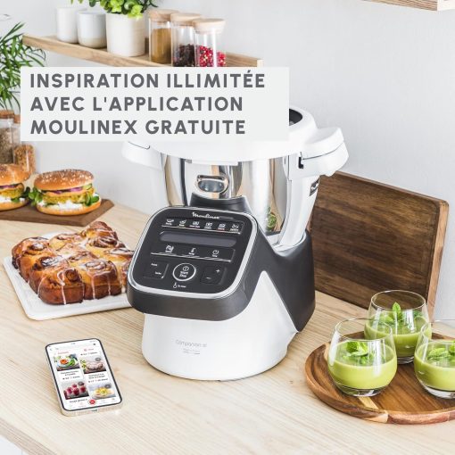 MOULINEX COMPANION XL Multifunctional Robot Cooker Bowl 4.5L 12 Programs Auto Soups Gazpacho Kitchen Robot Mixer Chopper Kneader 1550W HF80CB10 - Image 7