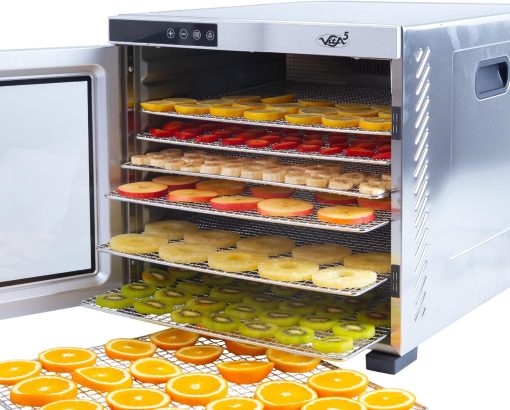 Vita5 Nobel Pro6 Food Dehydrator with 6 Stainless Steel Trays - Dehydrator with 24-Hour Timer and Temperature 35-75°C - Dehydrator for Meat, Fruit, Mushrooms - 650W Food Dehydrator - Image 5