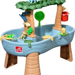 Step2 Rain Shower Splash Table d'eau avec 13 Accessoires - Bleu & Vert | Table Jeux d'eau | Table d’activité pour Le Jardin, Table Activité Eau | Table d'eau Extérieur