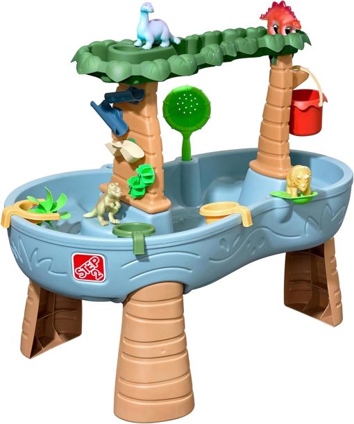 Step2 Rain Shower Splash Table d'eau avec 13 Accessoires - Bleu & Vert | Table Jeux d'eau | Table d’activité pour Le Jardin, Table Activité Eau | Table d'eau Extérieur