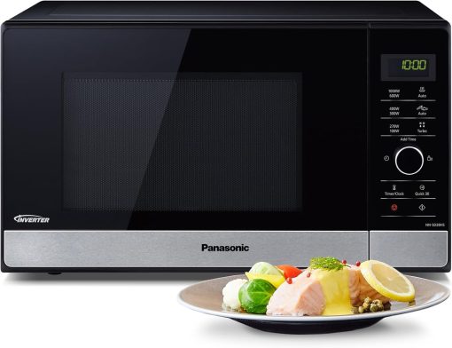 Panasonic NN-GD38HSSUG Four Micro-ondes Inverter et Grill avec Plateau Tournant, 23 Litres, Acier Inoxydable, 1000 W, Grill 1000 W, 17 Programmes Automatiques, Grille Métallique, Noir - Image 2