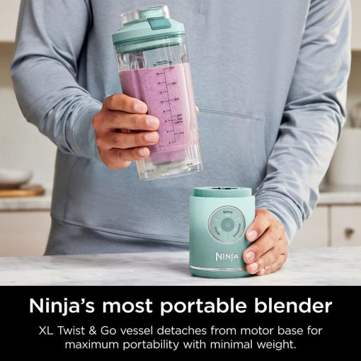 Ninja Blast Max, Portable Blender + Twist & Go, Personal Smoothie, Blend, Ice Crush, 3 Programs, Cordless, 22 oz removable Vessel, Dishwasher Safe, Leakproof, Navy, BC251NV - Image 33