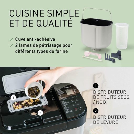 Panasonic SD-YR2550SXE Automatic Bread Maker, Raisin, Nut and Yeast Dispensers, 31 Auto Programs, Dual Temperature Sensor, 13 Hour Digital Timer, LCD Display, Silver - Image 4