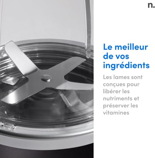 Nutribullet Pro 1200, Blender électrique, Broyeur, Smoothie Blender, Blender multifonctions, puissance 1200w, verres 700ml et 900ml, noir, NB120MB - Image 14