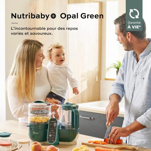 Babymoov Nutribaby(+), Robot Cuiseur Bébé Multifonctions 6 en 1, Cuiseur Vapeur Mixeur, Grande Capacité 2,2L, Petits Pots Bébé Faits Maison, Idéal Diversification Alimentaire, Gris - Image 15