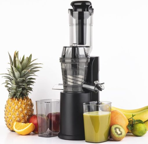 H.Koenig GSX12 Vertical Juice Extractor Stainless Steel Black, Fruit and Vegetable Juice, BPA Free, 82 mm Wide Mouth, Soft Pressure, 1 Litre, 400 W - Image 4