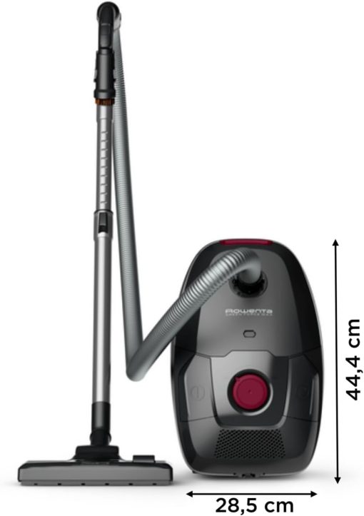 Rowenta Green Force Max Silence Vacuum Cleaner with Bag, 900 W Max, High Filtration, Quiet, Eco-Responsible, Made in France, Black/Aluminium RO6136EA - Image 20