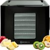 Nebula Déshydrateur Alimentaire | 6 Plateaux Acier Inoxydable | Contr?le Tactile LED | Température Réglable 35-70°C | Deshydrateur Fruits Et Légumes | Deshydratateur Alimentaire | 400W