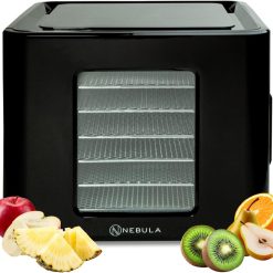 Nebula Déshydrateur Alimentaire | 6 Plateaux Acier Inoxydable | Contr?le Tactile LED | Température Réglable 35-70°C | Deshydrateur Fruits Et Légumes | Deshydratateur Alimentaire | 400W
