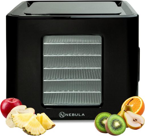 Nebula Déshydrateur Alimentaire | 6 Plateaux Acier Inoxydable | Contr?le Tactile LED | Température Réglable 35-70°C | Deshydrateur Fruits Et Légumes | Deshydratateur Alimentaire | 400W