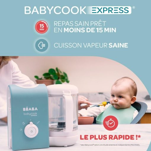 BéABA, Babycook Solo, Robot Bébé 4 en 1 Mixeur-Cuiseur, Cuisson Vapeur, Diversification alimentaire, Petits pots bébé maison, Noir - Image 50