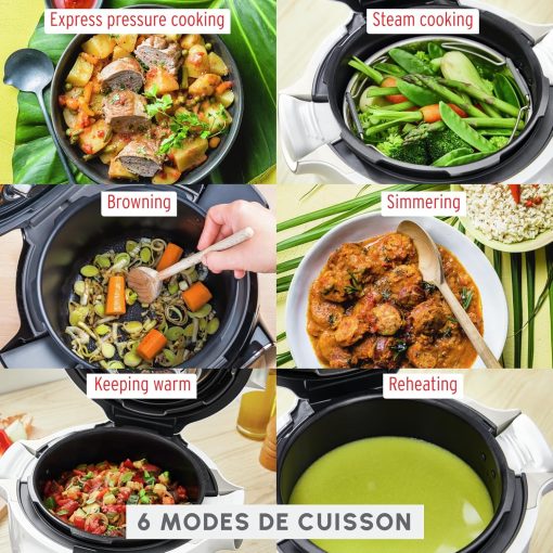 Moulinex, Cookeo Multicuiseur intelligent 6L, 150 recettes intégrées, Cuisson sans surveillance, Ecran intuitif, Guide de cuisson, Application MyMoulinex, 1600W, Blanc, 15 ans réparabilité - Image 13