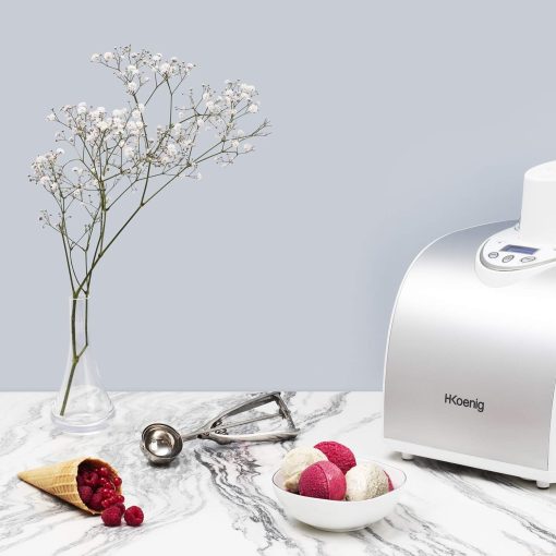 H.Koenig Professional Ice Cream Maker HF320, Electric Ice Maker 2L, 180 W, Refrigerant & Cold Maintenance - Sorbet and Ice Cream - Image 22
