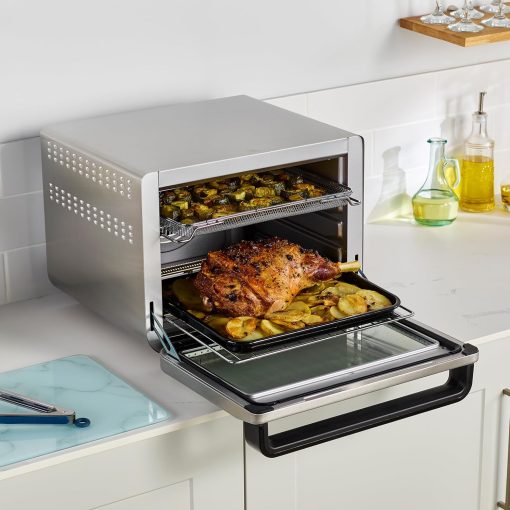 Ninja Foodi 8-in-1 Multifunctional Oven, Portable Mini Oven, Work Surfaces, Multi-Function Oven with 8 Cooking Functions; Air Fry, Roast, Grill, Bake and More Silver/Black SP101EU - Image 14