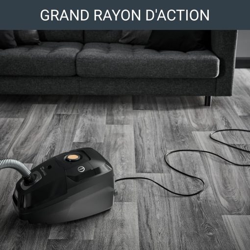 Rowenta Green Force Max Silence Vacuum Cleaner with Bag, 900 W Max, High Filtration, Quiet, Eco-Responsible, Made in France, Black/Aluminium RO6136EA - Image 8