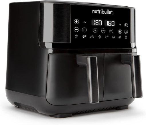 nutribullet Air Fryer Double Tray 8L with 8 Functions, 2300W Oil-Free Air Fryer, Hot Air Fryer with 8 Cooking Modes, and Also Bake, Frying, Grill All Your Food, Black, NBA081B - Image 12