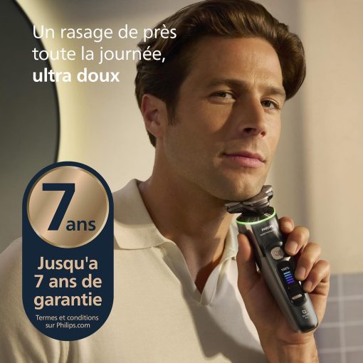 Philips Rasoir i9000 Prestige Ultra, Rasoir électrique 100% étanche, Technologie Skin IQ Pro, Système Triple Lift & Cut, Lames de précision NanoTech rotatives 360°, 5 modes de rasage, XP9401/38 - Image 19