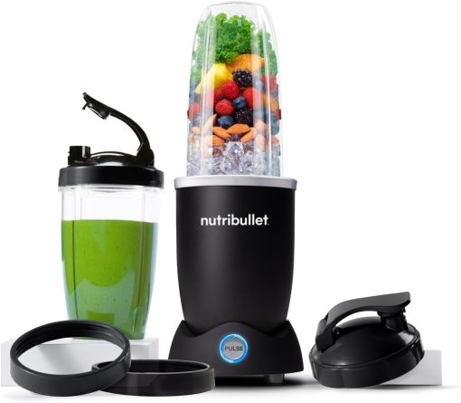 Nutribullet Pro 1200, Blender électrique, Broyeur, Smoothie Blender, Blender multifonctions, puissance 1200w, verres 700ml et 900ml, noir, NB120MB - Image 3