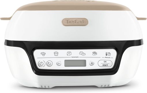 Tefal Smart Cake Machine, 5 Automatic Programs, Ideal Temperature and Time Adjustment, Non-Stick Aluminum Pan, 6 Creabake Muffin Tins, Cake Factory KD804910 - Image 2