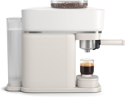 Philips Baristina Machine à expresso - Un véritable expresso, en toute simplicité - Compacte - 16 bars de pression - Broyeur intégré - Machine blanche avec porte-filtre blanc (BAR300/00) - Image 44