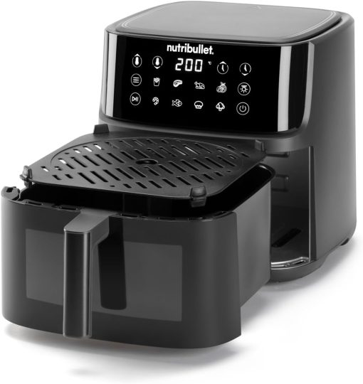 nutribullet Air Fryer Double Tray 8L with 8 Functions, 2300W Oil-Free Air Fryer, Hot Air Fryer with 8 Cooking Modes, and Also Bake, Frying, Grill All Your Food, Black, NBA081B - Image 7