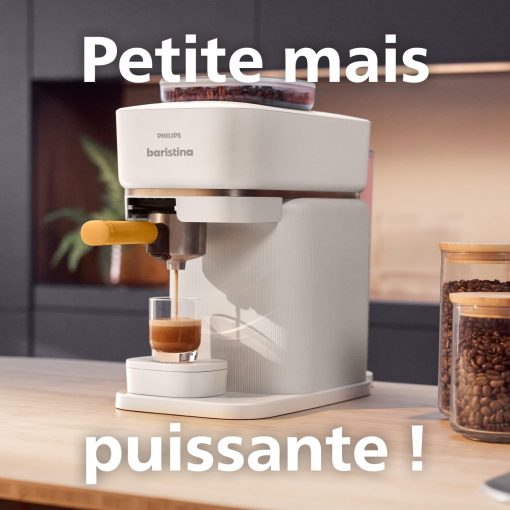 Philips Baristina Machine à expresso - Un véritable expresso, en toute simplicité - Compacte - 16 bars de pression - Broyeur intégré - Machine blanche avec porte-filtre blanc (BAR300/00) - Image 29