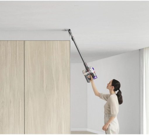 Dyson V8 Advanced? Aspirateur Balai sans Fil – 130 AW, 40 Min d’autonomie, Brosse Motorbar Auto-démêlante, Accessoires combinés, Station Murale, Argent/Nickel - Image 7