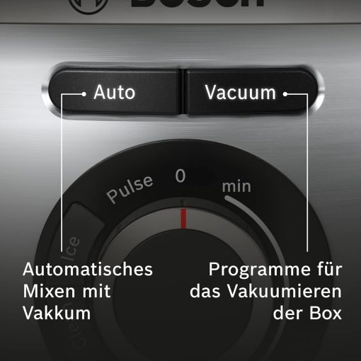 Bosch Electroménager - MMBV622M Blender sous vide VitaPower Série 8 – Grande préservation des vitamines – Gourde to go avec valve sous-vide – 1,5 L – 1000W - Argent/Noir - Image 5